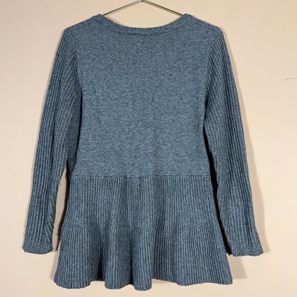 Lane Bryant Plus Fall Gray Ribbed Sweater 14/16 - Picture 4 of 8